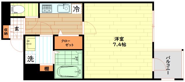 地下鉄長堀鶴見緑地線 松屋町駅 徒歩3分 11階建 築14年の間取り写真