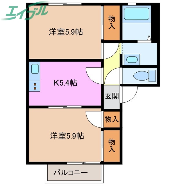ハイライズホーム Dの間取り写真