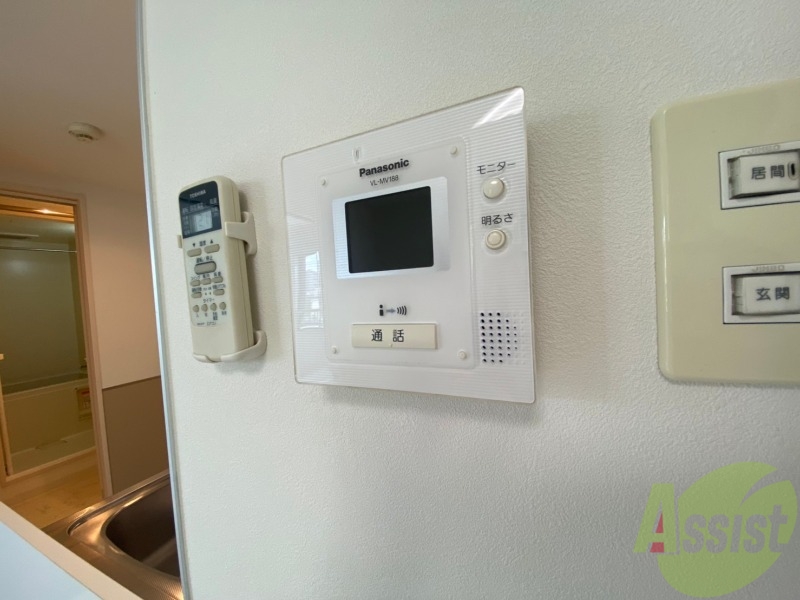 セキュリティ　ＴＶインターホンです。これで来客確認も安心ですね。