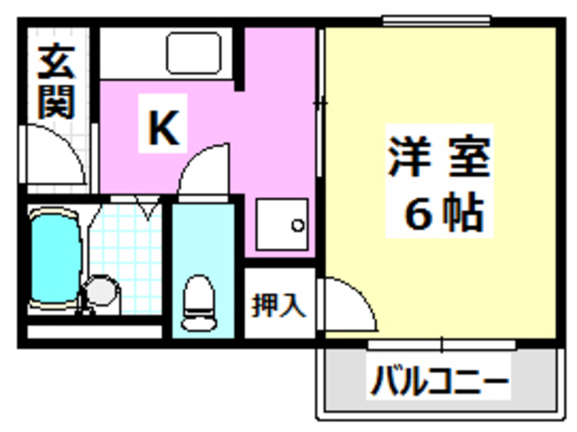 ハイツ中井の間取り写真