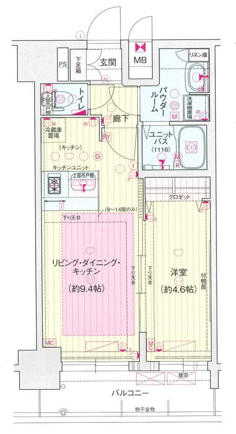 プレサンス立売堀パークシティの間取り写真