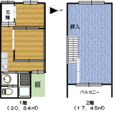 谷町六丁目貸家の間取り写真