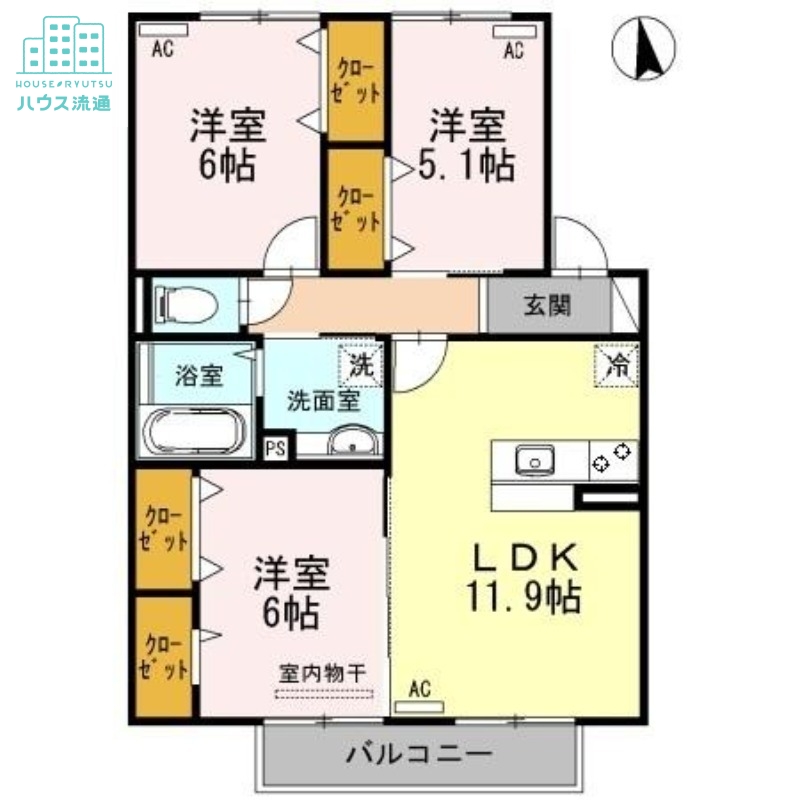 ＪＲ大村線 竹松駅 徒歩28分 2階建 築12年の間取り写真