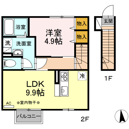 Dーroom東中央の間取り写真