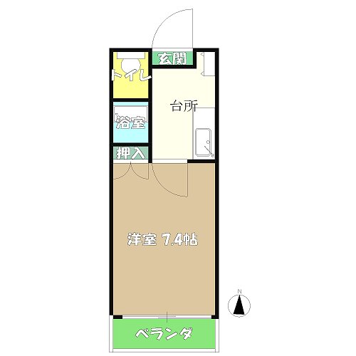 高知市塩田町のマンションの間取り