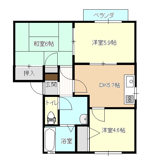 ヒルサイド　コートの間取り