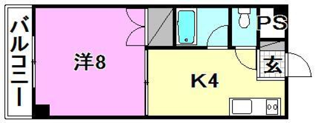 松山市保免中のマンションの間取り