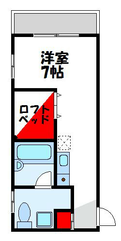 宗像市赤間のアパートの間取り