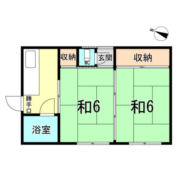 神戸市兵庫区氷室町のアパートの間取り