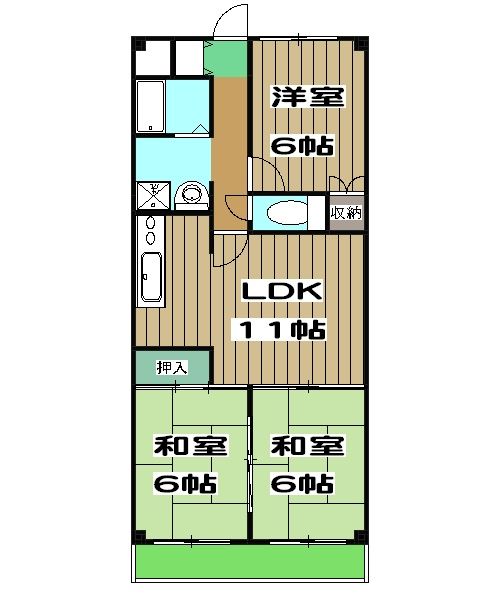 シャルレ８番館の間取り