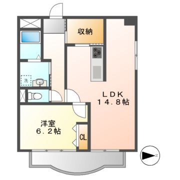 鳥山ハイツの間取り