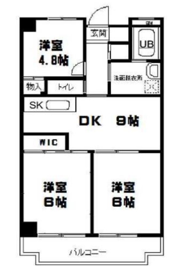 戸田市本町のマンションの間取り