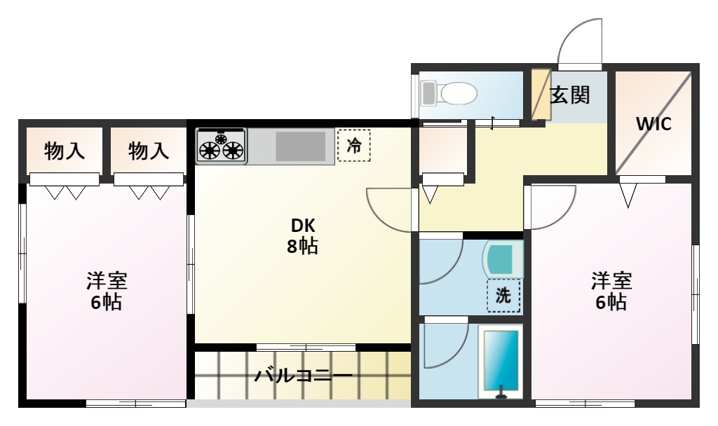 岩崎ハイツの間取り