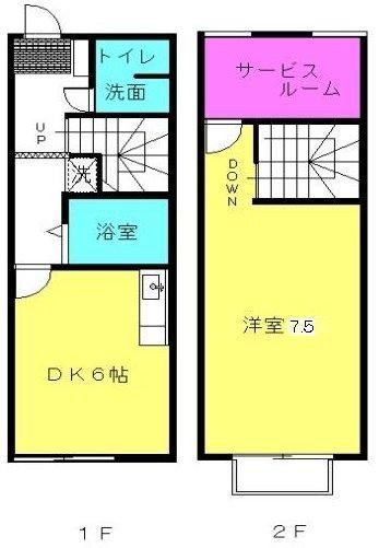 リースランド川上Ｅ棟の間取り