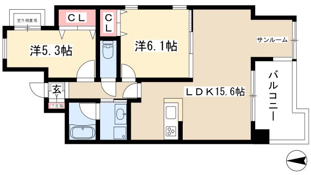 【VERDE CUESTA覚王山の間取り】