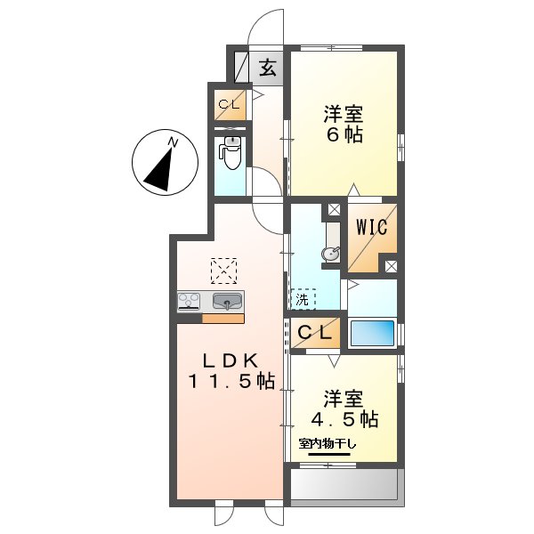 ブルースター東宮Ａの間取り