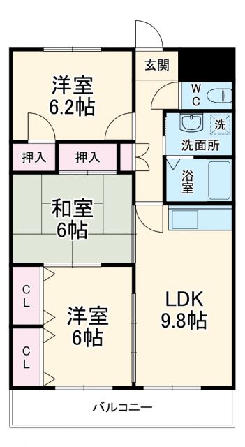 エスペランサ左京山の間取り