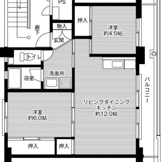 ビレッジハウス白川2号棟の間取り