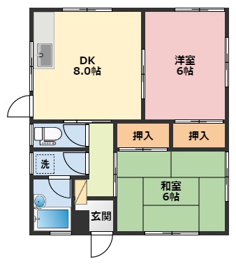 根岸アパートの間取り