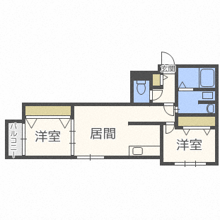 カサヴェルデ幌平橋の間取り