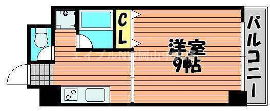 岡山市北区津島笹が瀬のマンションの間取り