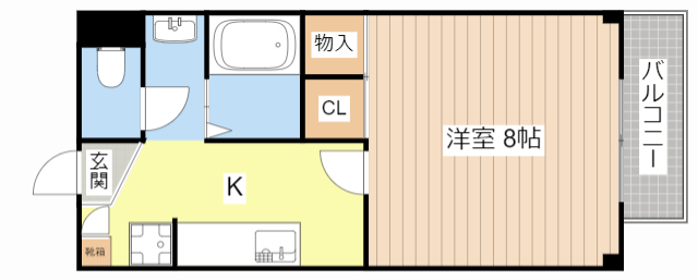 【長浜市宮司町のアパートの間取り】