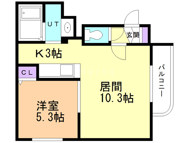 小樽市銭函のマンションの間取り