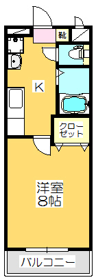 丸亀市郡家町のマンションの間取り