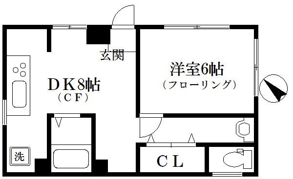 荒川区東尾久のマンションの間取り