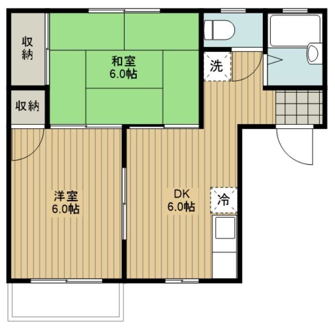 熊谷市石原のアパートの間取り