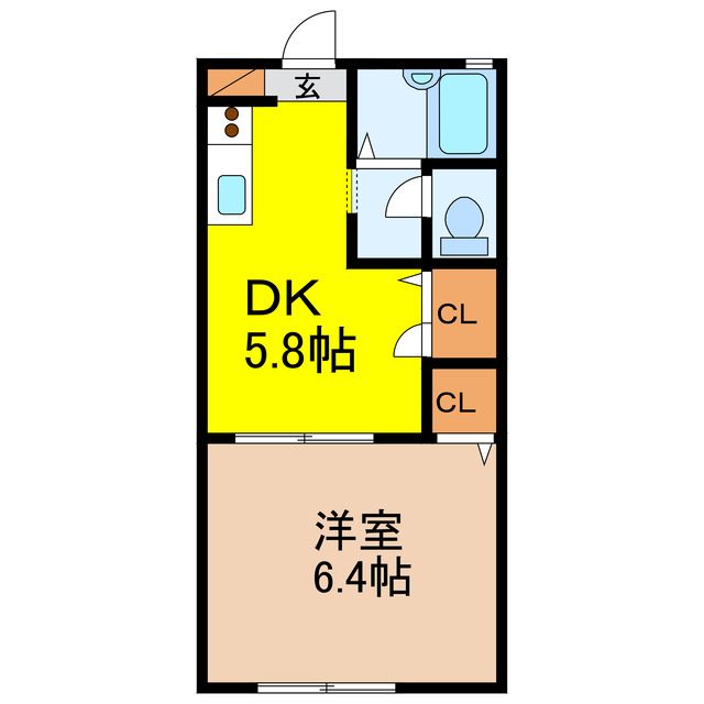 諫早市幸町のアパートの間取り