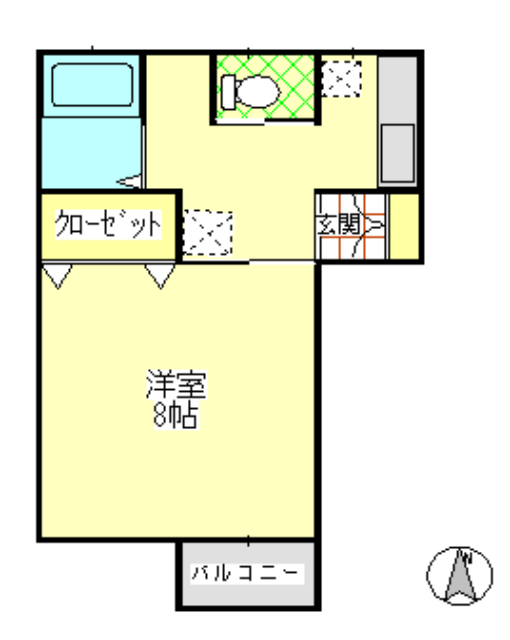 ハイツルーセントIの間取り