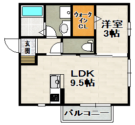 グリーンエイト小林の間取り