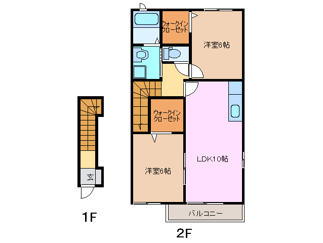 津市末広町のアパートの間取り