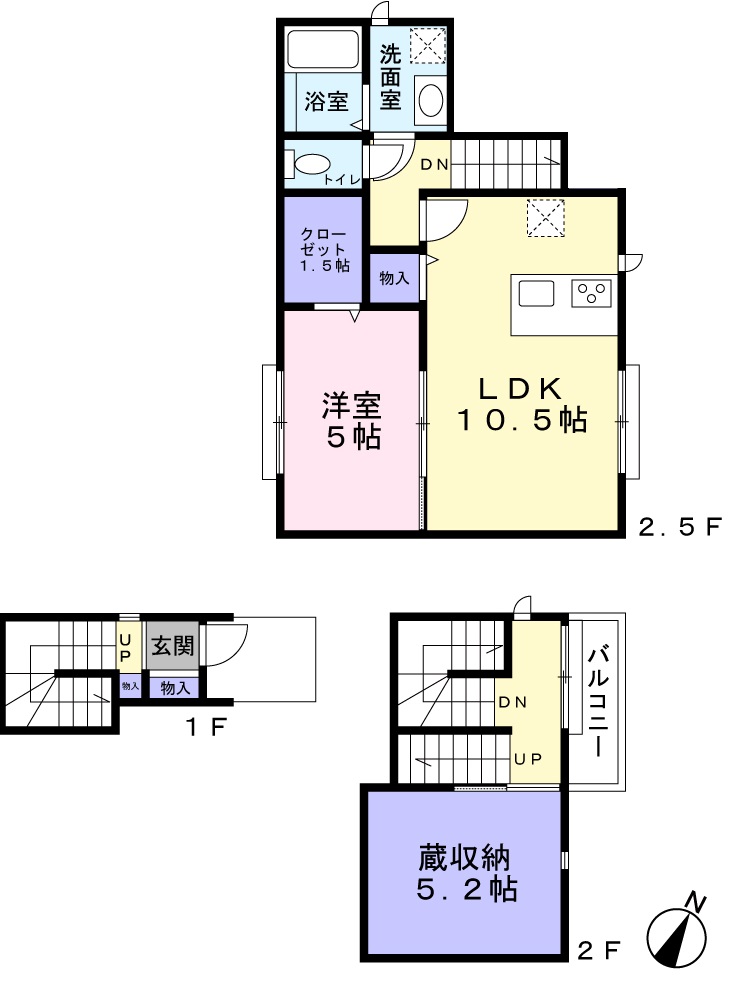 リーフサイド仙台上杉の間取り