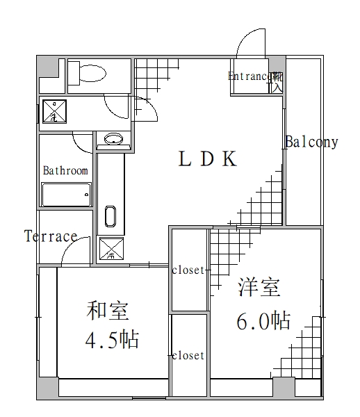 【江東区冬木のマンションの間取り】