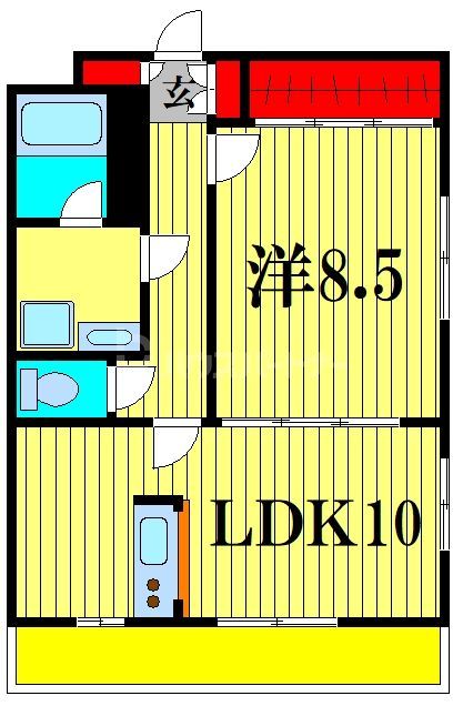 松戸市松戸新田のマンションの間取り