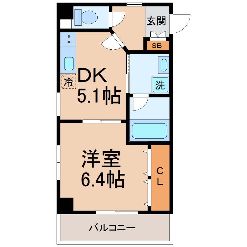 【尼崎市築地のマンションの間取り】