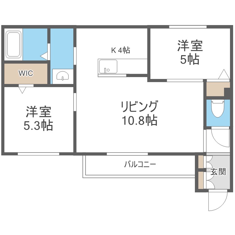 Ｍ．八軒（エムドット八軒）の間取り