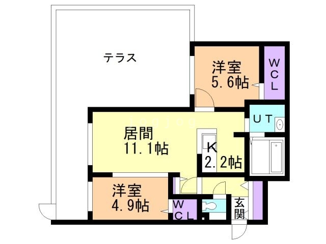 札幌市南区澄川四条のマンションの間取り