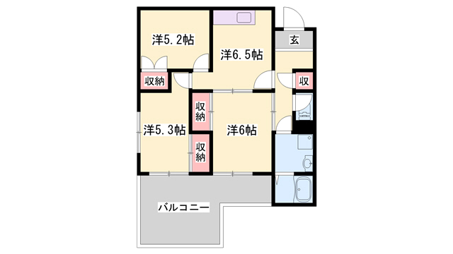 エナール北新在家の間取り