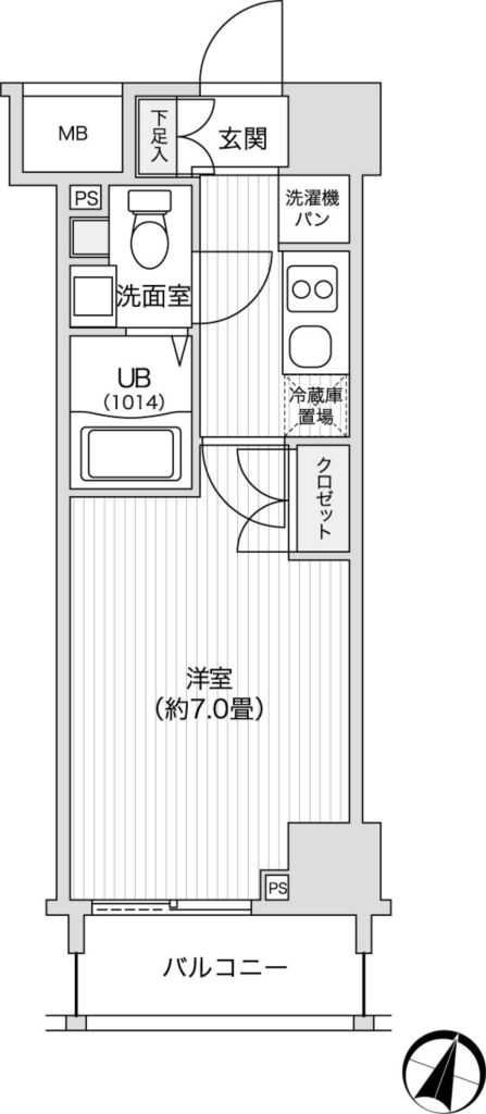 レジディア笹塚IIの間取り