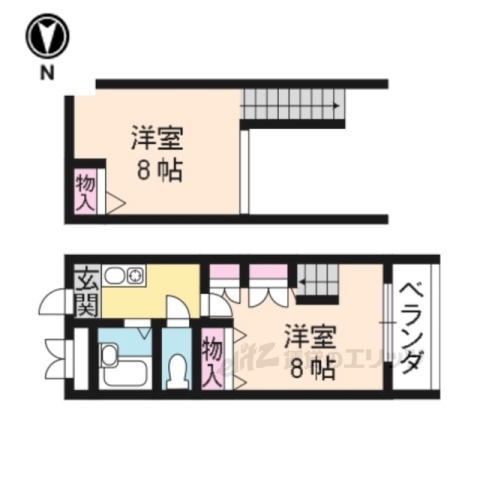 京都市伏見区新町３丁目のマンションの間取り