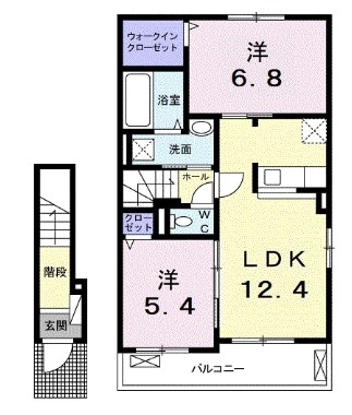 (仮称)山田町下谷上ルタンアパートの間取り