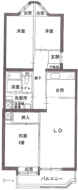 桜美林ハイツＡ棟の間取り