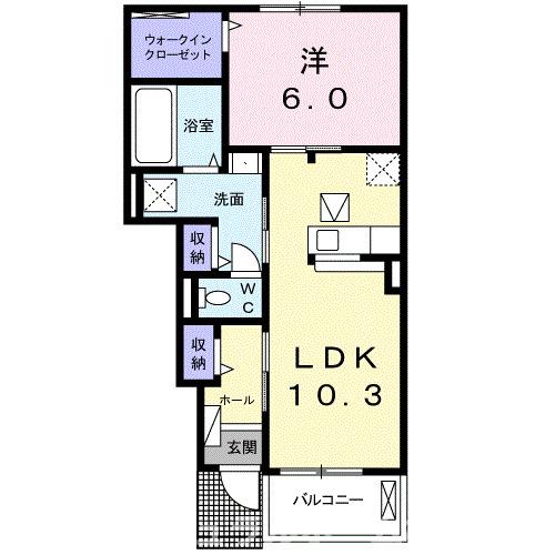 ベル　ルタン　Ａの間取り