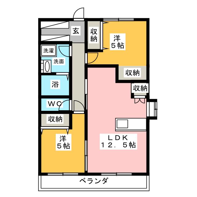 グランデージ梅薮の間取り