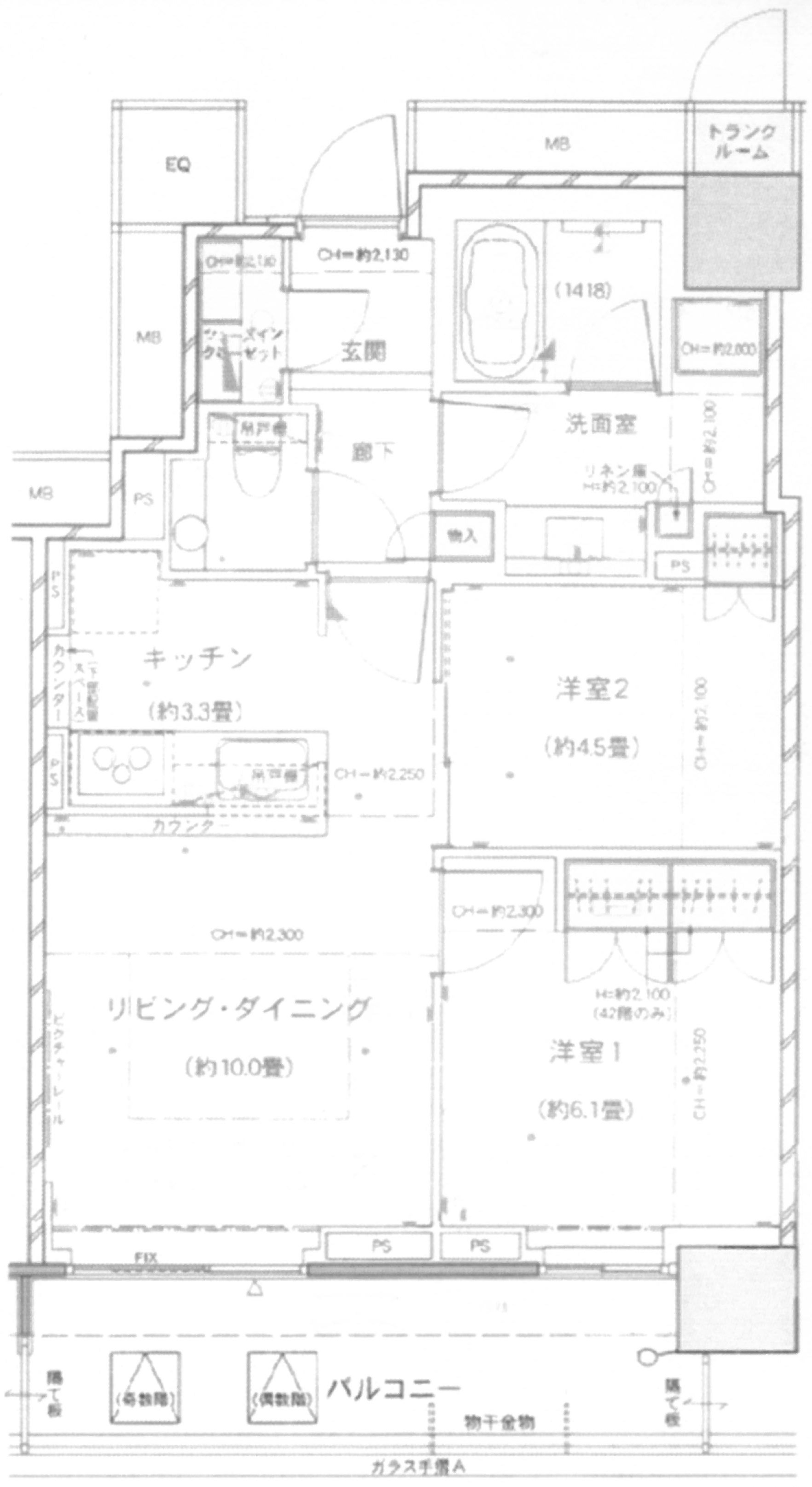 ザ・パークハウス晴海タワーズティアロレジデンスの間取り