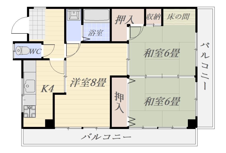 荒田フラワービルの間取り