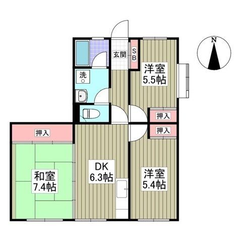 上尾市錦町のマンションの間取り